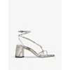 Jimmy Choo Onyxia 70mm Leather Sandals In Roccia/antique