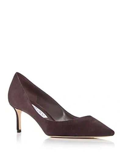 Jimmy Choo Women's Romy 60 Pointed Toe Pumps In Coffee