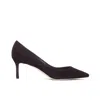 Jimmy Choo Romy 85 Coffee Tonal Suede Pumps In Black