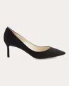 Jimmy Choo Romy 60 Pumps In Navy Blue Suede In Black