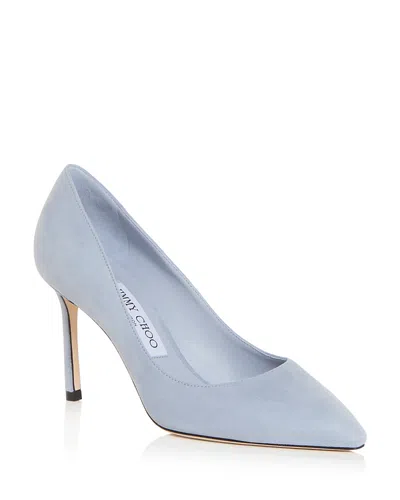 Jimmy Choo Romy 85 Suede Pumps In Blue