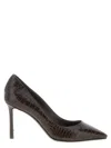 Jimmy Choo Pointed Toe High Heel Pumps With Silhouette In Brown