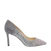 Jimmy Choo Multicolor Glitter Fabric Romy 85 Pumps In Multi