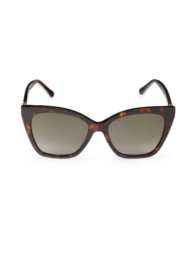 Jimmy Choo Women's Ruag 56mm Butterfly Sunglasses In Black