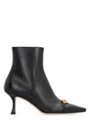 Jimmy Choo High Heel Leather Boots In Black
