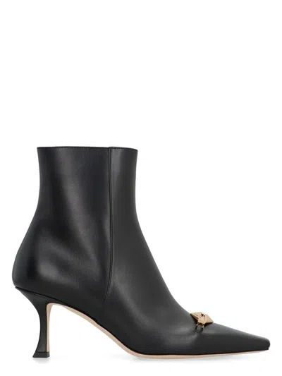 Jimmy Choo Ryker 70 Embellished Leather Ankle Boots In Black