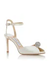 Jimmy Choo Sacora 85 Embellished Satin Sandals