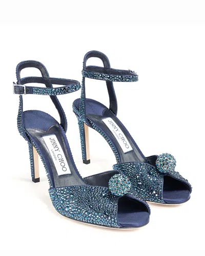 Jimmy Choo Women's Sacora 85 Sandals In Blue