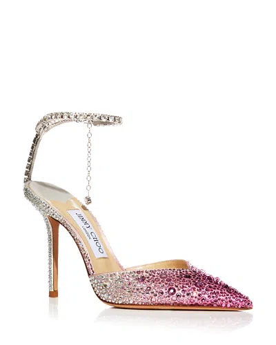 Jimmy Choo Women's Saeda 100 Embellished Pointed Toe Pumps