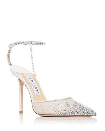 JIMMY CHOO WOMEN'S SAEDA 100 EMBELLISHED POINTED TOE PUMPS
