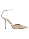 Jimmy Choo Saeda 100 Pumps In Argento