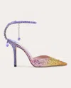 Jimmy Choo Saeda 100 Rhinestone-embellished Heels In Sunset Mix/crystal