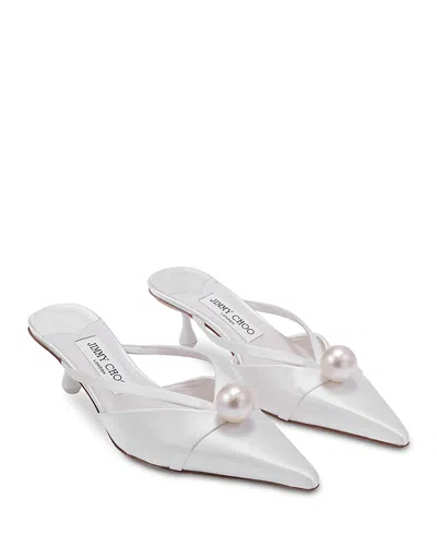 Jimmy Choo Women's Sana 50 Mule Pumps In White