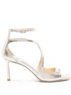 Jimmy Choo Gleaming Open-toe Sandals With Delicate Ankle Strap