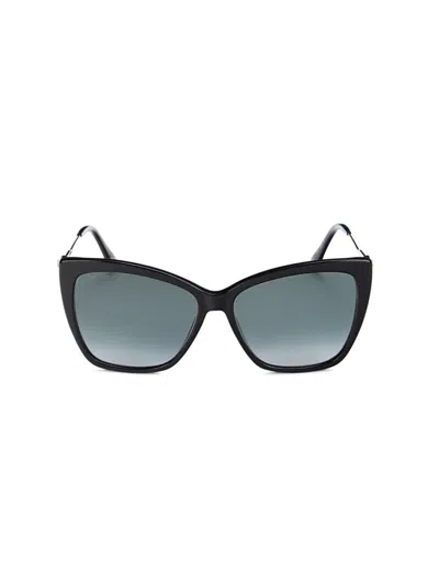 Jimmy Choo Women's Seba/s 58mm Cat Eye Sunglasses In Black