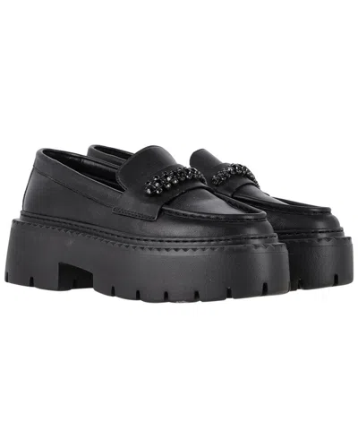 Pre-owned Jimmy Choo Women's Sheep Leather Bryer Flat Loafer (authentic Pre-loved) In Black