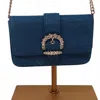 Jimmy Choo Women's Shoulder Bag With Chain Strap In Cheri Blue Denim In Multi