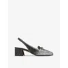 Jimmy Choo Diamond Tilda Slingback 45 In Silver/black