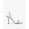 Jimmy Choo 95mm Tabatha Sandals - Women's - Calf Leather In Silver/crystal