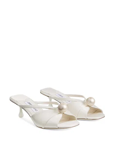 Jimmy Choo Women's Siva 50 Mule Sandals In White