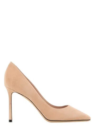 JIMMY CHOO WOMEN'S SKIN SUEDE ROMY 85 PUMPS