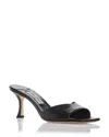 Jimmy Choo Women Skye 70 Leather Heel Sandals In Black