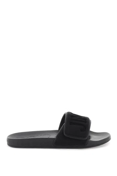 Jimmy Choo Women's Slides With Logo In Black