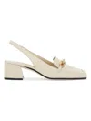 Jimmy Choo Diamond Tilda 45 Patent Leather Slingback Pumps In Latte