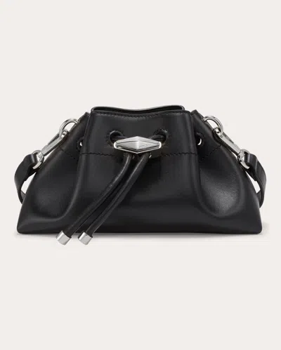 Jimmy Choo Women's Small Cinch Handbag In Black/antique Silver