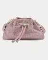 Jimmy Choo Bon Bon Crystal-embellished Bucket Bag In Rose/antique Silver