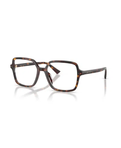 Jimmy Choo Women's Square Eyeglasses, Jc3046u In Brown
