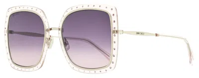 Jimmy Choo Women's Square Sunglasses Dany/s Ktsf7 Palladium/lilac 56mm In Multi