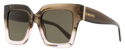 Jimmy Choo Women's Square Sunglasses Edna 08m70 Brown-nude 52mm In Multi