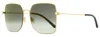 Jimmy Choo Women's Square Sunglasses Trisha/g/sk J5gfq Gold/black 58mm In Multi