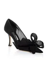 Jimmy Choo Staz Bow Mesh Pump In Black