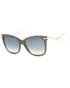 Jimmy Choo Steff Glitter Rectangular Sunglasses In Neutral