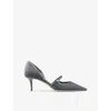 Jimmy Choo Carolyn Cotton Patent Pumps In Storm/storm