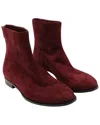 Jimmy Choo Women's Suede Ankle Boot (authentic Pre-loved) In Burgundy