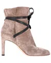 Jimmy Choo Dalal 85 Booties In Beige Suede In Pink