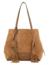 Jimmy Choo Borsa Shopping Diamond In Pelle Scamosciata Cammello  Donna