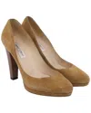 Jimmy Choo Round-toe Platform Pumps In Brown Suede In Brown