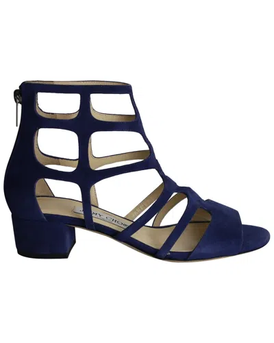 Jimmy Choo Women's Suede Ren 35 Sandal In Blue