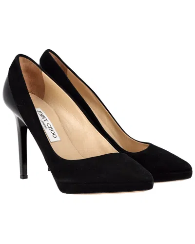 Jimmy Choo Women's Suede Rudy Platform Pump (authentic Pre-loved) In Black