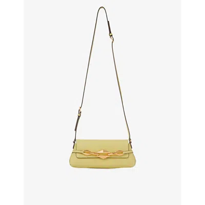 Jimmy Choo Womens Sunbleached Yellow Diamond Leather Shoulder Bag In Brown