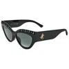 Jimmy Choo Women's 55 Mm Grey Sunglasses In Black