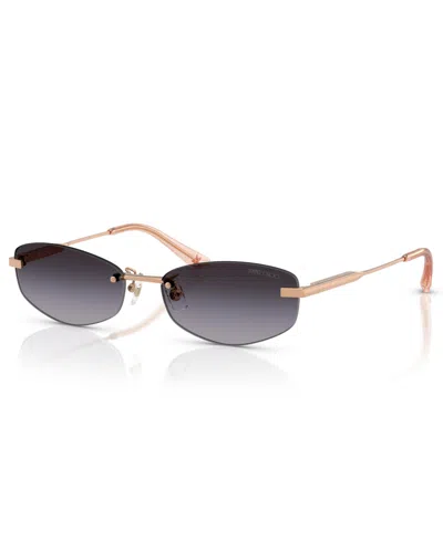 Jimmy Choo Oval Frame Tinted Sunglasses In Pink