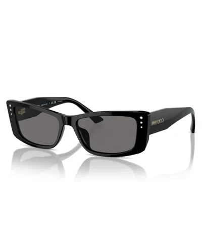 Jimmy Choo Women's Polarized Sunglasses, Jc5002bu In Black