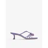Jimmy Choo Womens Jemma Strappy Leather Mules Tanzanit In Tanzanite