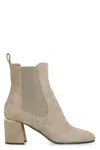 JIMMY CHOO WOMEN'S TAUPE SUEDE CHELSEA BOOTS FOR FW23