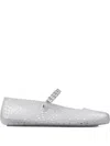 Jimmy Choo The Jelly Transparent Ballet Flats With Crystals Women
